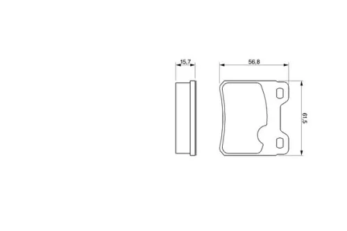 BOSCH Brake Pad Set, disc brake (0986460955)