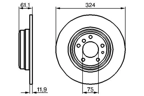 BOSCH Brake Disc (0986478095)