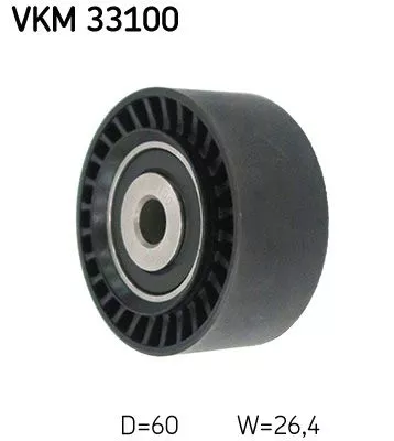 SKF Deflection/Guide Pulley, V-ribbed belt (VKM33100)