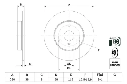 BOSCH Brake Disc (0986478479)