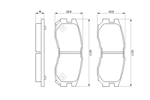 BOSCH Brake Pad Set, disc brake (0986460979)