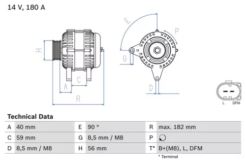 BOSCH Alternator (0986045340)