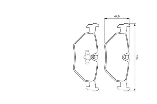 BOSCH Brake Pad Set, disc brake (0986424667)