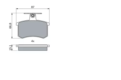 BOSCH Brake Pad Set, disc brake (0986494059)