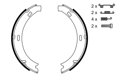 BOSCH Brake Shoe Set, parking brake (0986487582)