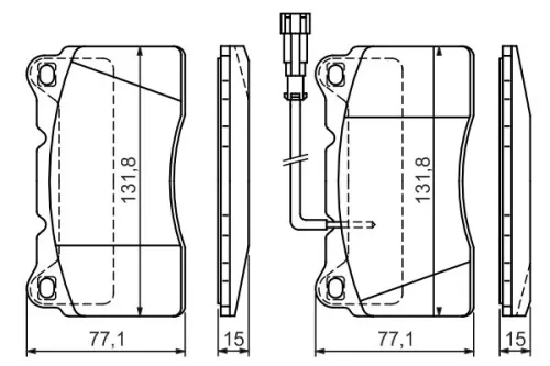 BOSCH Brake Pad Set, disc brake (0986424577)
