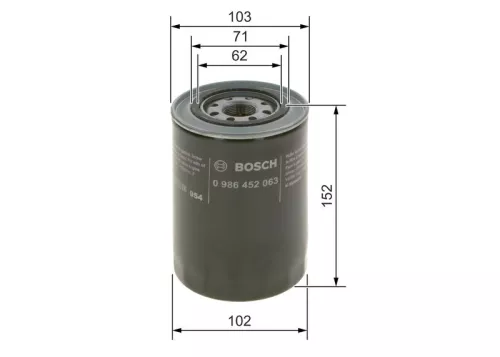 BOSCH Oil Filter (0986452063)