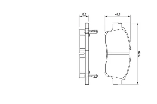 BOSCH Brake Pad Set, disc brake (0986424535)