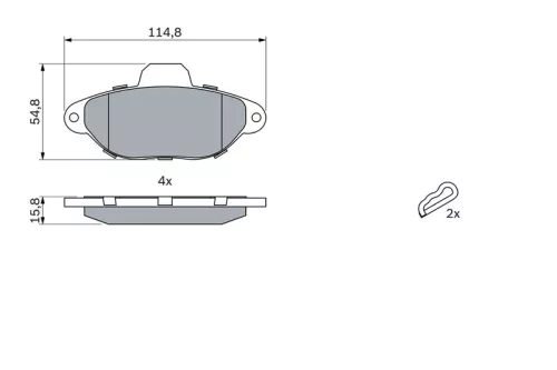 BOSCH Brake Pad Set, disc brake (0986461119)