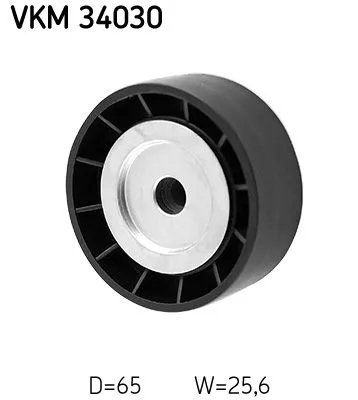 SKF Deflection/Guide Pulley, V-ribbed belt (VKM34030)