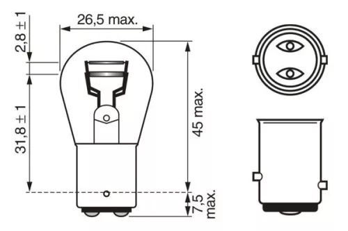 BOSCH Bulb, direction indicator (1987301016)