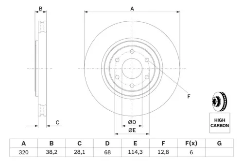 BOSCH Brake Disc (0986479357)