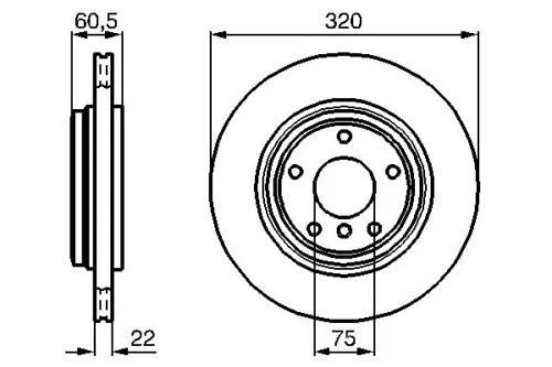 BOSCH Brake Disc (0986478975)