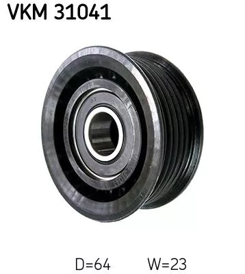 SKF Deflection/Guide Pulley, V-ribbed belt (VKM31041)