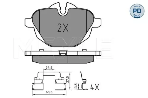 MEYLE Brake Pad Set, disc brake (0252456118/PD)