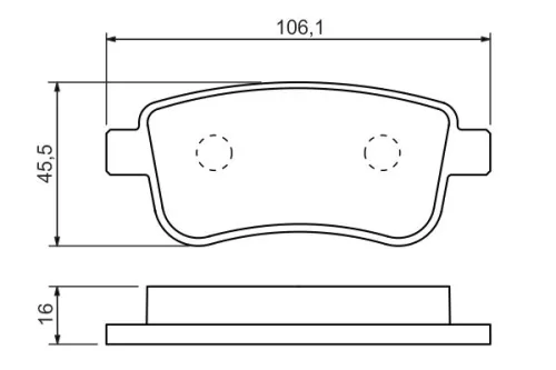 BOSCH Brake Pad Set, disc brake (0986494452)