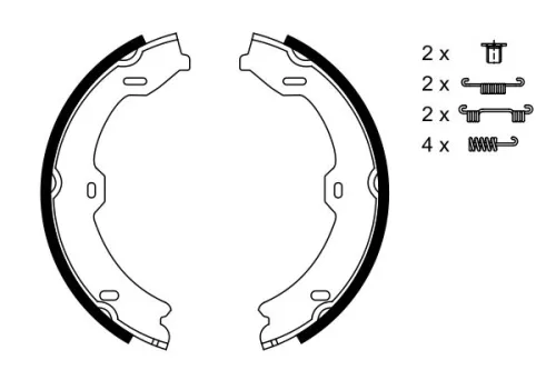 BOSCH Brake Shoe Set, parking brake (0986487725)