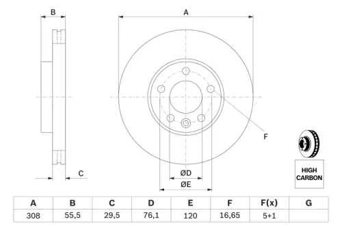 BOSCH Brake Disc (0986479B88)