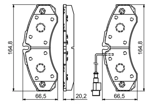 BOSCH Brake Pad Set, disc brake (0986494239)