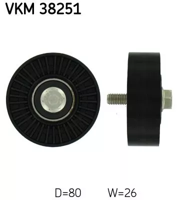 Deflection/Guide Pulley, V-ribbed belt