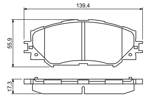 BOSCH Brake Pad Set, disc brake (0986494240)
