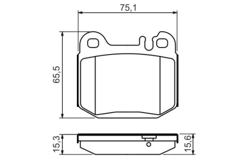 BOSCH Brake Pad Set, disc brake (0986494410)