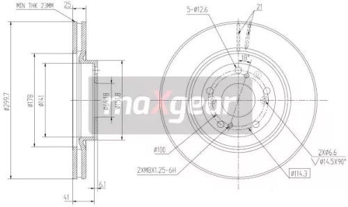MAXGEAR Brake Disc (19-2301)