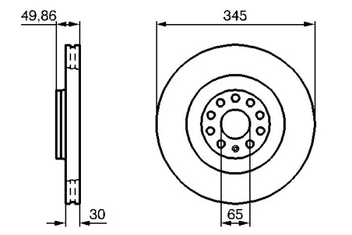 BOSCH Brake Disc (0986479B87)