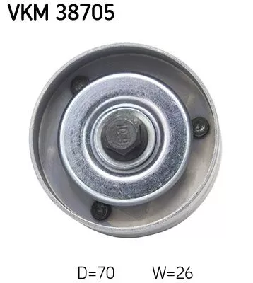 SKF Deflection/Guide Pulley, V-ribbed belt (VKM38705)