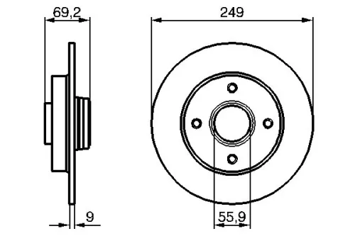 BOSCH Brake Disc (0986479255)