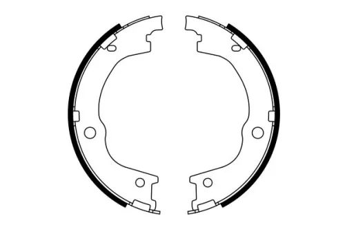 BOSCH Brake Shoe Set, parking brake (0986487780)