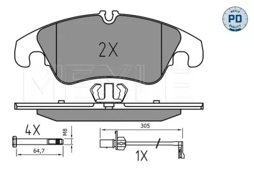 MEYLE Brake Pad Set, disc brake (0252474319/PD)