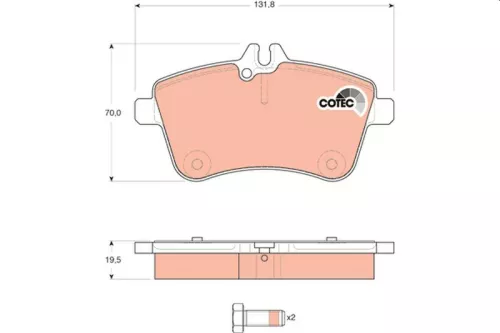 TRW Brake Pad Set, disc brake (GDB1628)