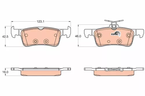 TRW Brake Pad Set, disc brake (GDB2055)