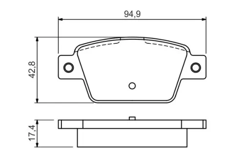 BOSCH Brake Pad Set, disc brake (0986494536)