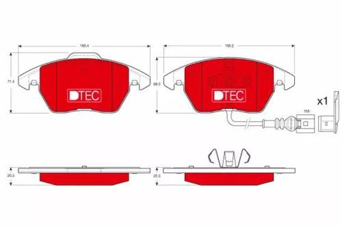 TRW Brake Pad Set, disc brake (GDB1550DTE)