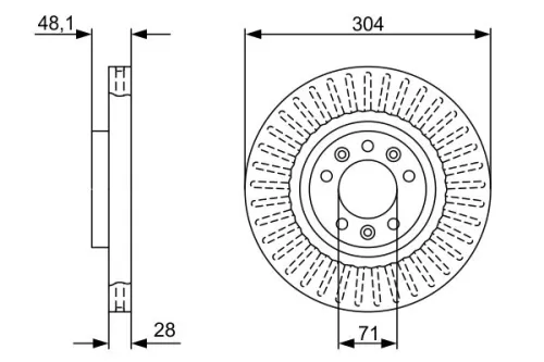 BOSCH Brake Disc (0986479A89)
