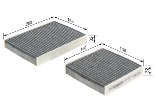 BOSCH Filter, cabin air (1987432436)