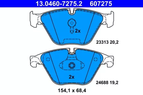 ATE Brake Pad Set, disc brake (13.0460-7275.2)