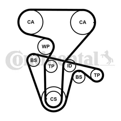 CONTINENTAL CTAM Water Pump & Timing Belt Kit (CT877WP3PRO)