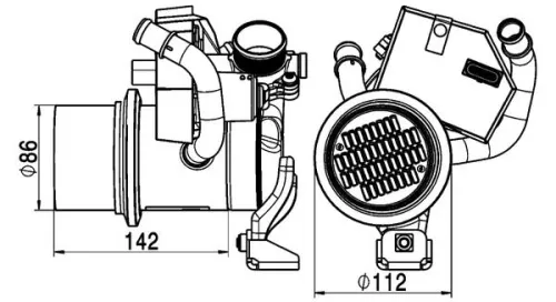 MAHLE Cooler, exhaust gas recirculation (CE5000P)