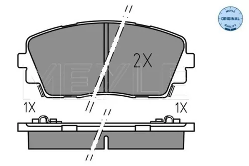 MEYLE Brake Pad Set, disc brake (0252536516)
