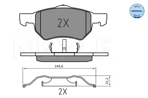 MEYLE Brake Pad Set, disc brake (0252380718)