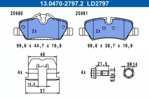 Brake Pad Set, disc brake