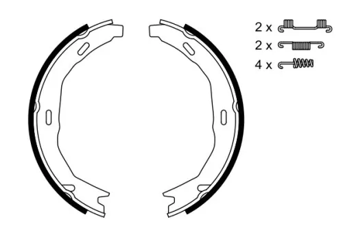 BOSCH Brake Shoe Set, parking brake (0986487723)