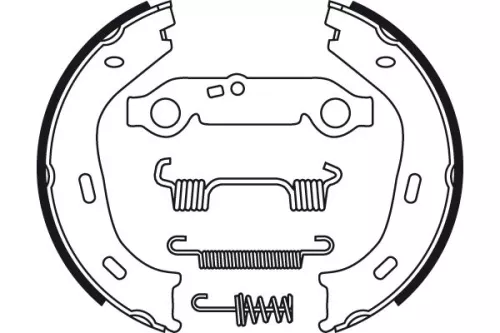TRW Brake Shoe Set, parking brake (GS8218)