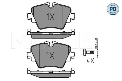 MEYLE Brake Pad Set, disc brake (0252561718/PD)