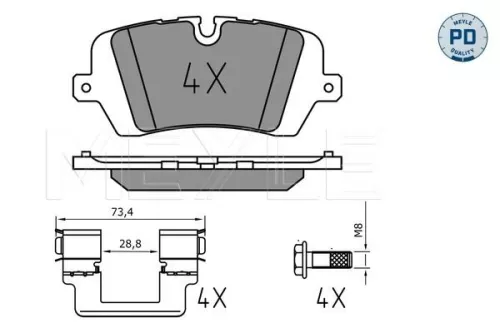 MEYLE Brake Pad Set, disc brake (0252572016/PD)