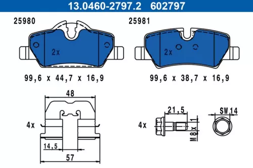 Brake Pad Set, disc brake