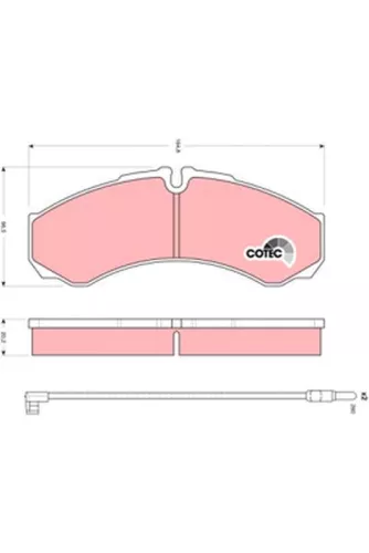TRW Brake Pad Set, disc brake (GDB1609)